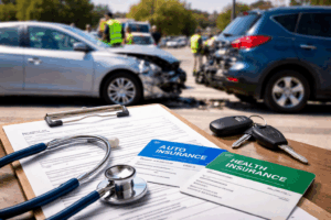 After a January Wreck in Hutchinson: Using Health Insurance vs. Auto Coverage for Medical Bills