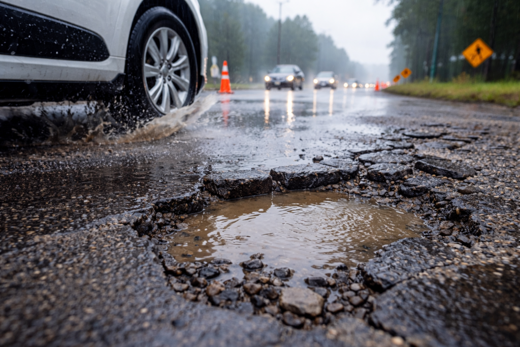 Spring Rain and Potholes: When Poor Road Conditions Lead to Injury Claims in Kansas